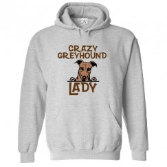 Crazy GreyHound Lady Classic Unisex Kids and Adults Pullover Hoodie for Dog Lovers